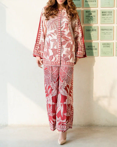 LULUSAR – 3PC SILK UNSTITCHED DIGITAL PRINTED SUIT