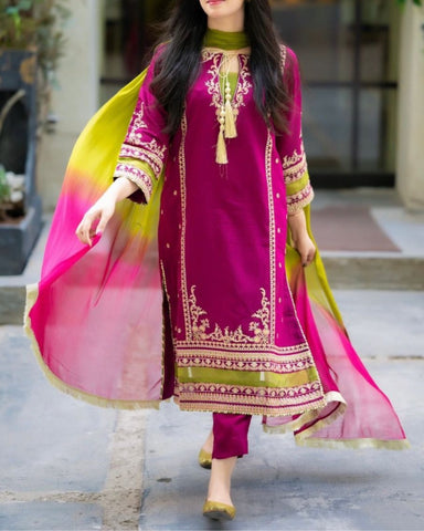 KOMAL SUMMER COLLECTION 3PC UNSTITCHED LAWN WITH CHIFFON DUPATTA