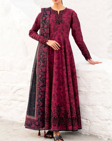 JAZMIN – 3PC UNSTITCHED LINEN EMBROIDERED SUIT