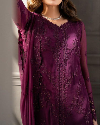 AZURE – 3PC CHIFFON FULLY HEAVY EMBROIDERED LUXURY SUIT