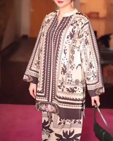 LULUSAR – 3PC SILK UNSTITCHED DIGITAL PRINTED SUIT