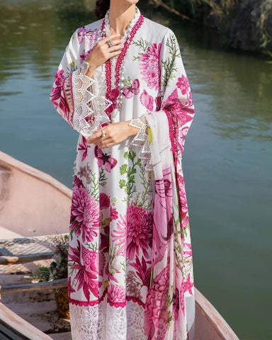 MARIA B - 3PC UNSTITCHED PRINTED LAWN DRESS | MPT-2510-A