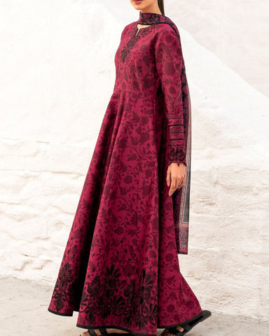 JAZMIN – 3PC UNSTITCHED LINEN EMBROIDERED SUIT