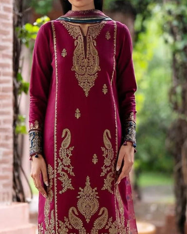 JAZMIN – 3PC LAWN LUXURY COLLECTION WITH DIAMOND DUPATTA